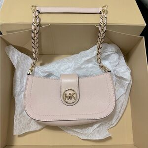 Michael Kors Carmen Soft Pink Multi XS Pouchette